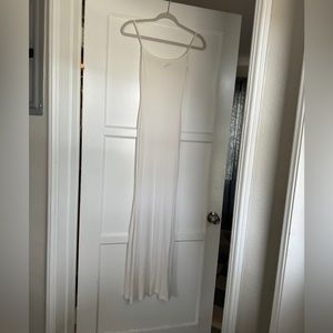 Skims Soft Lounge Slip Dress in white - size small